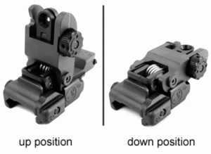 A.R.M.S. #40L-SP Flip Up Rear Sight Same - Plane Dual Aperture (Low Profile)