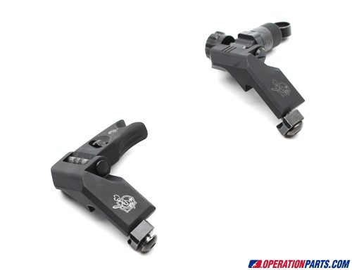 Knight's Armament 45 Degree Offset Folding Micro Sight Set, 200-600m, Clamp Mount