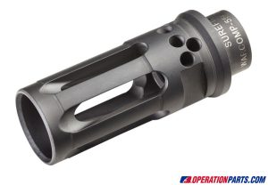 Surefire WarComp Closed Tine Flash Hider 556 SOCOM Suppressor Adapter AR-15 1/2"-28 Steel Matte