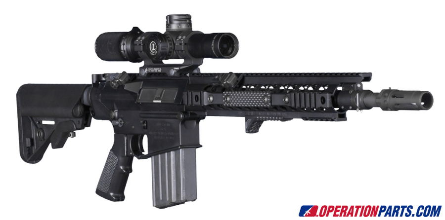 KAC-Knight's Armament SR-25 Enhanced Combat Carbine (ECC) w/ 16" Chrome Lined, Dimpled Barrel, Flash Hider and Collapsible Stock - Image 4